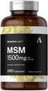 Horbäach MSM Capsule 1500mg | 240 Count | Non OGM, Gluten Free Supplement | Berkshire Labs