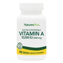 NaturesPlus Vitamina A (Palmitate) - 10.000 iu - Pelle sana, Occhi, Visione e Sistema immunitario - Solubile in acqua per assorbimento massimo - 90 Compresse vegetariane (90 Serve)