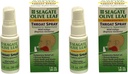 Spruzzo della gola della foglia di oliva omeopatica (Pack of 2) 1 Ounce Raspberry-Spearmint