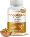Goldenseal Root 8-in-1 Formula - con Cinnamon Ginger Echinacea Elderberry Black Pepper Vitamin D3 - Non OGM, senza glutine, senza soia