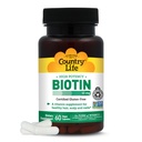 Vita di campagna Vitamine ad alta potenza Biotina 10.000 mcg (10 mg), 60 Conte - Supplemento per capelli, Scalp & Nails - Certificata senza glutine