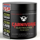 Polvere di idratazione Premium per la dieta di Carnivore - Supporto elettrolitico bilanciato, Carb Zero, Keto Friendly - Supplemento per l'energia ottimale & recupero - 90 Serve (senza aroma)