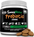 TummyWorks Probiotic 120 Soft Chews for Dogs All Ages - Supporta la salute digestiva, allevia la diarrea, costipazione, buono per prurito, allergie, infezioni da lievito. Aggiunto Digestivo enzimi, Made in USA