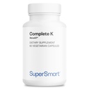 Supersmart - Complete K - with K1, K2 (MK4 + MK7) - Full Spectrum Vitamin K Supplemento | Non-GMO & Gluten Free - 60 capsule vegetariane