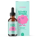 JoySpring Vitamin D3 Kids Gocce con K2 – Supplemento liquido per l'assorbimento del calcio e la salute comune – 360 Serve (2 fl oz) – Vitamina D Kids Età 3-18