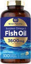 Carlyle Burpless Fish Oil 3600 mg | 300 Softgels | con omega-3 acidi grassi | Limone Flavor | Non OGM, Gluten Free Supplement | by Wild Pacific