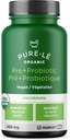 USDA Organic Prebiotic + Probiotic 60 Organicaps - Vegan Certified Organic Kosher Complete Daily Digestive Support. Tutti Natural - Integratore Digestivo Ultra Premium.