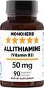 MONOHERB Allithiamine Vitamina B1 50 mg per capsula - 90 capsule vegetariane