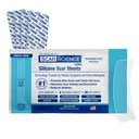Fogli per cicatrici in silicone di grado medico - 7" Nastro in silicone riutilizzabile per le cicatrici - Nastro trasparente traspirante per C-Sezione, Tuck pancia, Cicatrici chirurgiche e Keloids - 4-Pack
