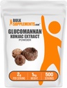 BulkSupplements.com Polvere di Glucomannan - da polvere di estratto di radice di Konjac, integratori di Glucomannan - senza glutine, 2g per porzione, 1kg (2.2 lbs) (pacchetto di 1)