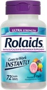 Rolaids Antacid Calcium & Magnesio Supplemento Tavole Ultra Forza, Frutta 72 ea