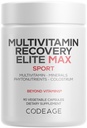 Codeage Multivitamin Recovery Elite Max Supplement - Vitamine A, C, D, E, B-Complex, Minerali essenziali, Antiossidanti, Colostrum, Phytonutrients, Pantethine, Non-GMO, Sport Multivitamins - 90 Capsule