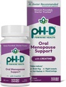 Supporto per la salute femminile pH-D - Supporto per la menopausa olistica - Supplemento orale con Creatina concentrata CON-CRET, salvia, Rhodiola e Cohosh nero - 30 Conte