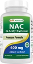 Best Naturals NAC - N Acetyl Cysteine 600 mg 250 capsule - n Cisteina di Acetil - Potente antiossidante