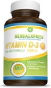 Herbalxpress Vitamina D (come cholecalciferol) 1.500 IU (100 compresse) è l'aggiunta perfetta a uno stile di vita sano, ossa, denti, muscoli, funzione immunitaria e benessere, non OGM e senza glutine.
