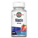 Kal 25 Mg Niacin compresse, fragola, 200 conte