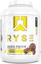 RYSE ha caricato la polvere proteica - Peanut Butter Cup - 25g Whey Protein Isolate & Concentrate con fibra prebiotica & MCT - Carbo basso, Basso zucchero, Digestivo-Friendly - 54 Serve / 4 lb Tub
