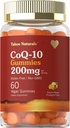CoQ10 Gummies | 200 mg | 60 Count | Natural Mango Ananas Flavor | Vegan, Non OGM, Gluten Free | by Carlyle