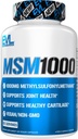 Valore nutrizionale MSM1000-1000 MG Methylsulfonylmethane Supplement - Supporto per la salute comune - Supplemento per la carilage - Vegan + Capsule MSM non OGM - 60 Serve
