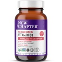 Nuovo Capitolo Fermented Vitamin D3 2.000 UI, Organico, UNO Quotidiano per Immune, Heart & Bone Support + Intero-Food Turmerico, Adaptogenic Reishi Mushroom, 100% Vegetariano, Gluten Free, 60 Conte