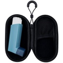Custodia da viaggio per Asthma Inhaler, custodia compatta per Handy Inhaler per adulti e bambini (solo cassa) (nero)