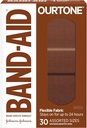 Band-Aid Brand Ourtone Adhesive Bandages, Protezione flessibile & Cura dei tagli minori & Scrapes, Quilt-Aid Pad per dolorose ferite, BR55, Taglie assortite, 30 ct