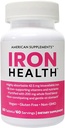 Iron Health 42.5 Mg ferro non costipante con 16 vitamine e nutrienti di sostegno del ferro, comprese le compresse di vitamina C 60