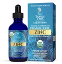 USDA Organic Ionic Zinc Droppers for Men, Women & Kids | Liquid Zinc Supplement Trace Mineral Formula | Funzione immunitaria | Skin Health | 98% Absorption | Sugar-Free, Vegan, Non-GMO | 4 Fl Oz