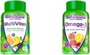 Vitafusion MultiVites Gummy Multivitaminici per adulti con 12 vitamine e minerali, bacche, Peach & Omega-3 Gummy Vitamine, Limonata a bacca, Vitamine di salute del cuore(1)