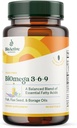 BIOACTIVE NUTRIENTi BiOmega 3-6-9 Supplemento Softgels per le donne e gli uomini - Omega 3 6 9 - Complesso del miglior pesce, olio di semi di lino e olio di borragione - 1200mg - 90 Softgels