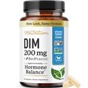 Supplemento DIM 200 mg | Estrogen Balance per le donne e gli uomini | Acne ormonale, Equilibrio dell'ormone, Menopausa e supporto antiossidante | Clean Label Project Certified, Vegan & Soy Free Diindolylmethane | 60 Ct.
