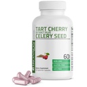 Estratto di ciliegia di crostino di Bronson + capsule di semi di celeria - Potente pulizia dell'acido urico, supporto di mobilità comune e supplemento di recupero del muscolo - Formula non OGM - 60 capsule vegetariane