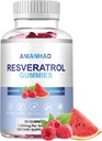 Zucchero-Free Resveratrolo Gummies, Potente 1500mg Resveratrolo supplemento, Sostegno Digestivo & Salute Immune, Cell Regenerator & Riparazione, Integratore Resveratrolo per il supporto antiossidante