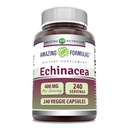 Incredibile Formulas Echinacea Supplemento | 400 Mg per Serving | 240 Veggie Capsule | Non-GMO | Gluten-Free | Made in USA