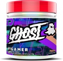 GHOST Gamer: Energy and Focus Support Formula - 40 Servings, Peach - Nootropics & Natural Caffeine for Attenzione, Accuratezza & Reazione Tempo - Vegan, senza glutine