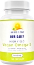 Il nostro quotidiano Vites Vegan Omega-3 Supplemento - Fonte di alga marina per gli acidi grassi DHA & EPA - alternativa di olio di pesce a base vegetale - Softgels libero di Carrageenan per la salute degli occhi e il benessere ottimale