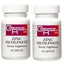 Ricerca cardiovascolare Zinc 25 mg Zinc Picolinate 120 Capsule - per il supporto del sistema immunitario - Due Bottiglie Bundle