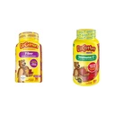 L’il Critters Fiber Daily Gummy Supplement per bambini, per il supporto digestivo, Berry and Lemon Flavors & Immune C Daily Gummy Supplement Vitamin per bambini, per vitamina C, D e zinco per il supporto immunitario