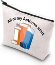 VAMSII Asma Fighter Gift Inhaler Borsa da viaggio Tutta la mia Asma Merda consapevolezza Sacchetto di farmaci