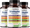 guariblend 10 in 1 Booster supplemento di supporto immunitario con sambuco, zinco, echinacea, curcuma, Lactobacillus acidophilus, per adulti (3 pacchetto)