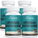 2400 MG Liposomal Glutathione Softgels, Max Absorption, Active Form L-Glutathione Ridotto (GSH), con Acido Ialuronico, Resveratrolo, Antiossidanti Master per Detox, Cervello, Immune System, 240 Softgels
