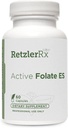 OrmoneSynergy Active Folate ES - 5-MTHF - 10.000 mcg (10 mg) per Serving - 5-MTHF (come 5-metiltetraidrofolato) - Folato Bioattivo come Quatrefolic® - 60 Caps di Veg