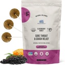 MommaBear Natural Sore Throat Lollipops – Elderberry & Honey Kids Cough Lollipops – Organic Cough Kids Lolli Treats, No Artificial Additives – Tenentemente sigillato per freschezza (10 Pack)