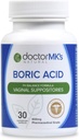 Dr. MK's NATURAL Boric Acid Suppositories (600mg) per il supporto sano del pH femminile.