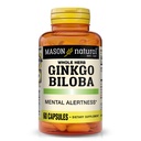 Mason Natural Ginkgo Biloba, 1 mese di fornitura, aiuta a migliorare l'alertness mentale e supporto ottimale del cervello funzione, 60 capsule