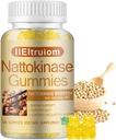 Nattokinase Supplemento 8,000 FU (400mg) Per Serving, Hawthorn & Beet Root Extract, Nattokinase Gummies tradizionale Natto Extract Source, 60 conti