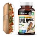 Estratto di corteccia di pino BIO KRAUTER Capsule 400 mg - 100 Conta - Supplemento antiossidante - 95% Proanthocyanidins - Supplemento di corteccia di pino - Vegan, Nessun Filler