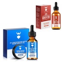 Kit di crescita del cuscinetto di legno di Sandalo con 2X Biotina per gli uomini e l'olio di crescita del cuscinetto di Vanilla, ingredienti naturali & la crescita dei capelli facciali
