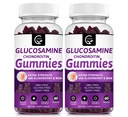 Glucosamina Chondroitin Gummies con MSM & Elderberry Extra Strength - Supporto per la flessibilità, Antiossidante Integratore di Supporto Immune per Adulti, Uomini & Donne - 60 Gummie Condroitina (2 Confezione)