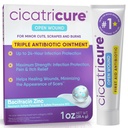 Cicatricure Triple Antibiotico Unguento con Rilievo Del Dolore, Bacitracin Antibiotico Unguento & Crema per la Cura Del Guasco, Guarire Unguento per Taglio, Bruci, Insetti Biti, Forniture di Primo Soccorso Essenziale, 1 oz